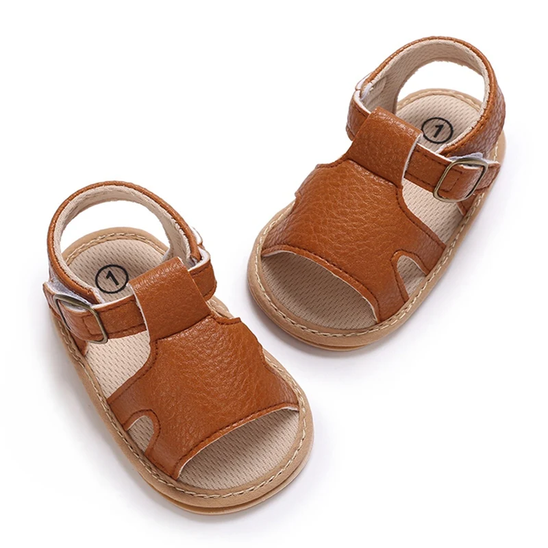 Sepatu sandal kulit PU untuk bayi, sepatu sandal bayi perempuan, sepatu berjalan, sepatu boks sol lembut, sepatu kulit PU Anti selip, sepatu kasual untuk bayi