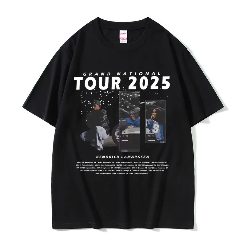 

Rapper Kendrick Lamar & SZA Grand National Tour 2025 T-shirt They Not Like Us T Shirt Men Women Hip Hop Fashion Pop Music Tshirt