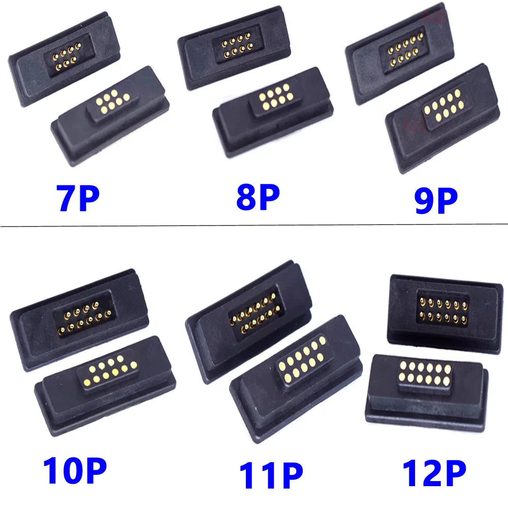 1Pair 13Pin 14Pin 15P 16P 17Pin 18Pin 19Pin 20Pin Waterproof Magnetic Pogo Pin Connector 2A Male Female Spring Loaded DC Power S