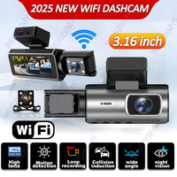 2/3 Channel 1080P Dash Cam for Cars Camera With WIFI&APP Car Dvr 3Ways Video Recorder Front inside Rear View Camera G-sensor