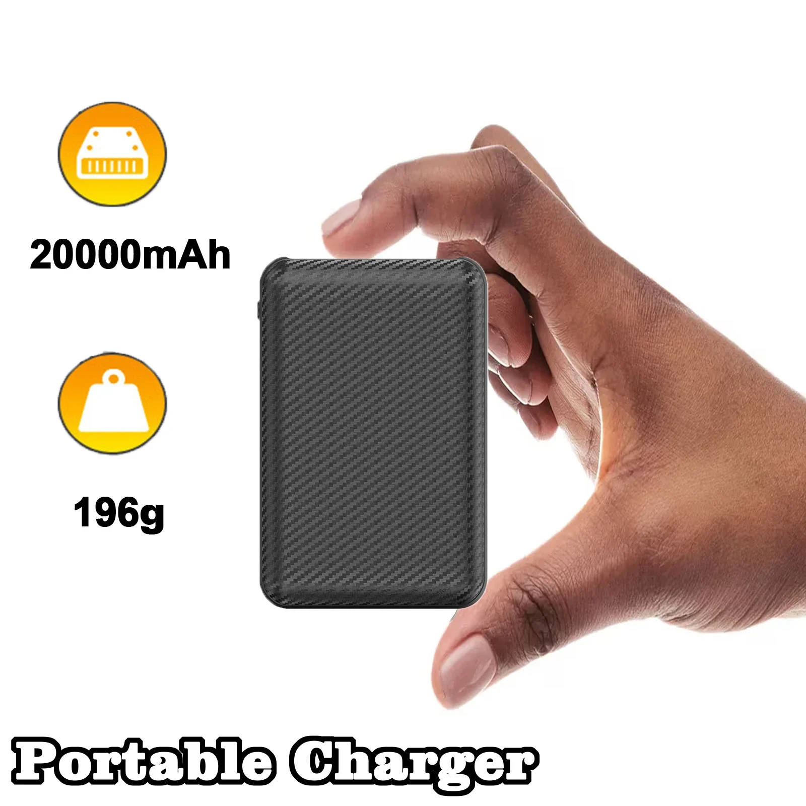 Portable Power Bank DC7.4V Portable Charger 20000mAh External Battery Pack for Heating Vest mobile phone Portable Charging