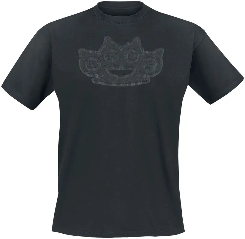 Black on Black Knuckles Five Finger Death Punch T-Shirt Men Women Rock Band Graphic Tee 100% Cotton Summer Streetwear Top