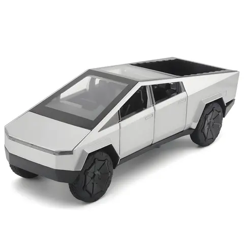 1:32 Cybertruck Pickup Toy Alloy Off-road Die-cast Metal Model Sound and Light Return Toy Gifts,  Birthday Gift for Children.