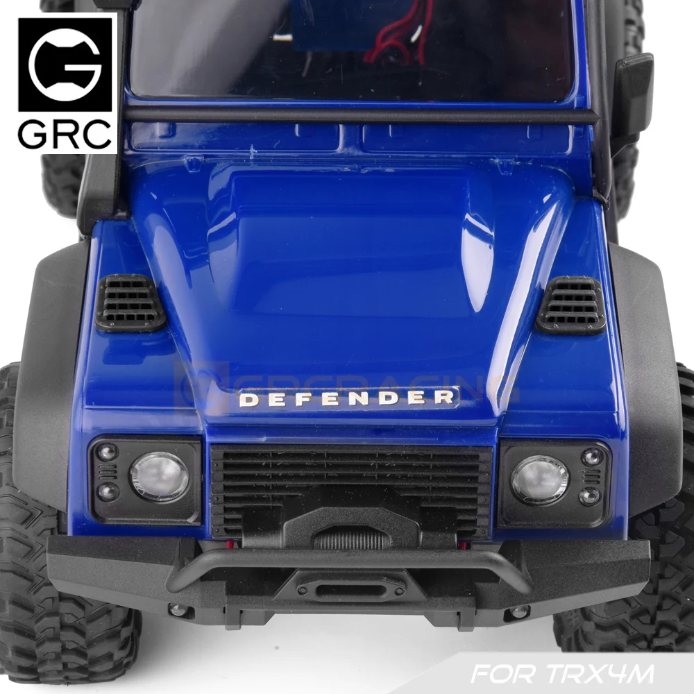 For Rc Crawler Car  1/18 Traxxas Trx-4m  Bronco Trx4m  Upgraded Parts Air Intake Grille Stereo Engine Hood