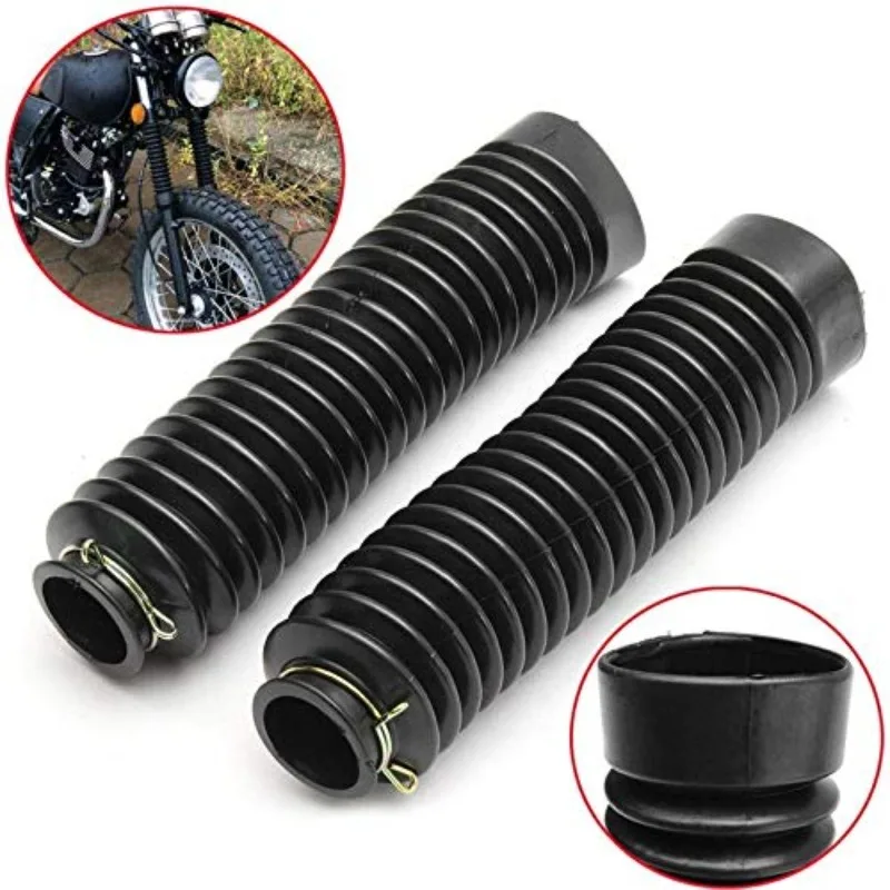 Motorcycle Front Fork Dust Gaiter Boots 30/26mm, Rubber Shock Protector Cover for Yamaha Honda Off Road