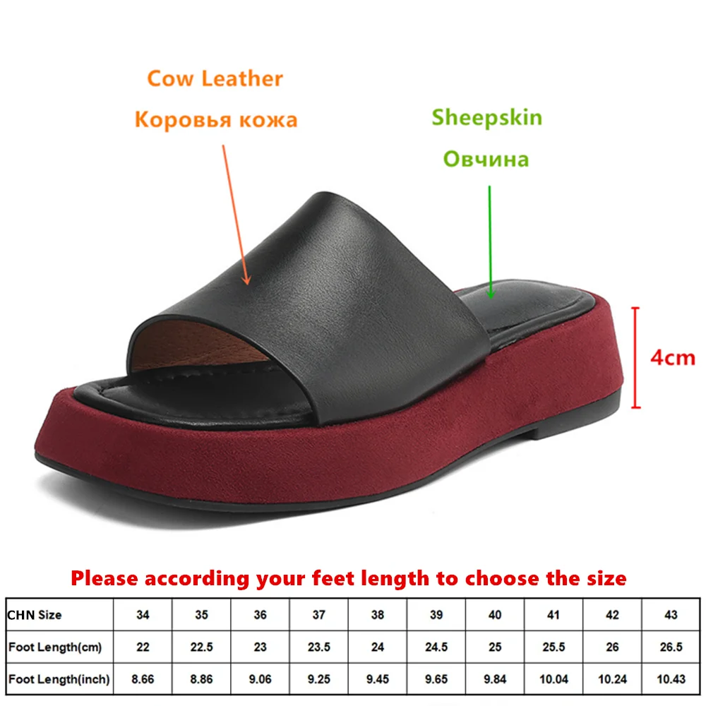 Aucegi 2026 Hot Sale New Summer Slippers Genuine Leather Open-toe Sandals Women Fashion Comfortable Flat Heels Casual Shoes