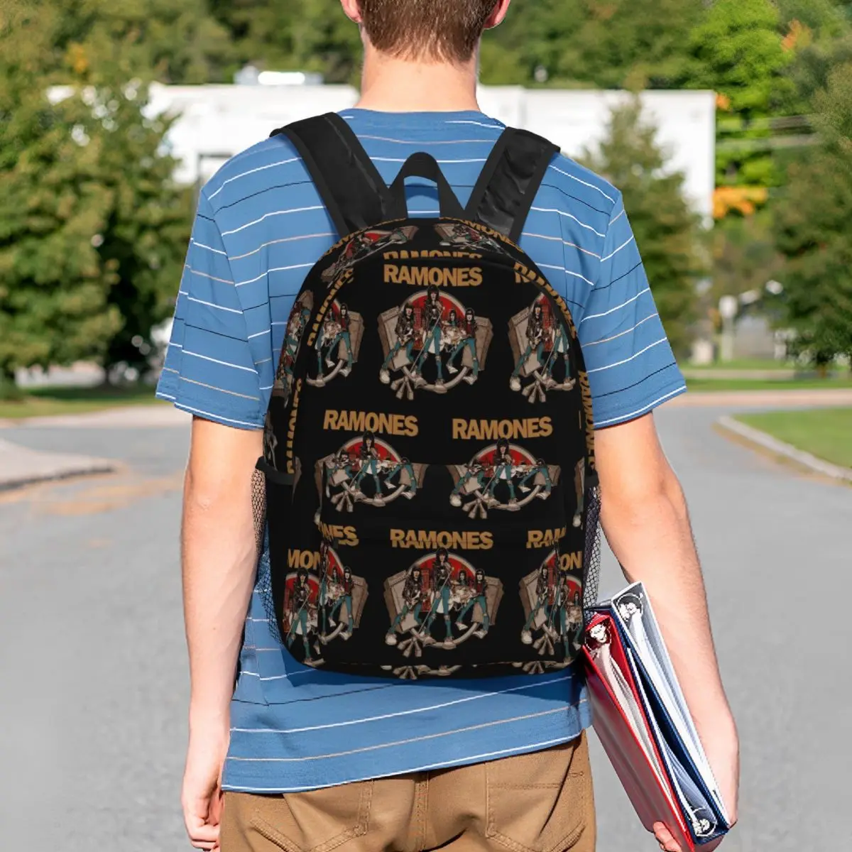 The Legend Band Ramons Essential Ramons Backpack Student BookBag Boys Girls School Bag Laptop Shoulder Bags