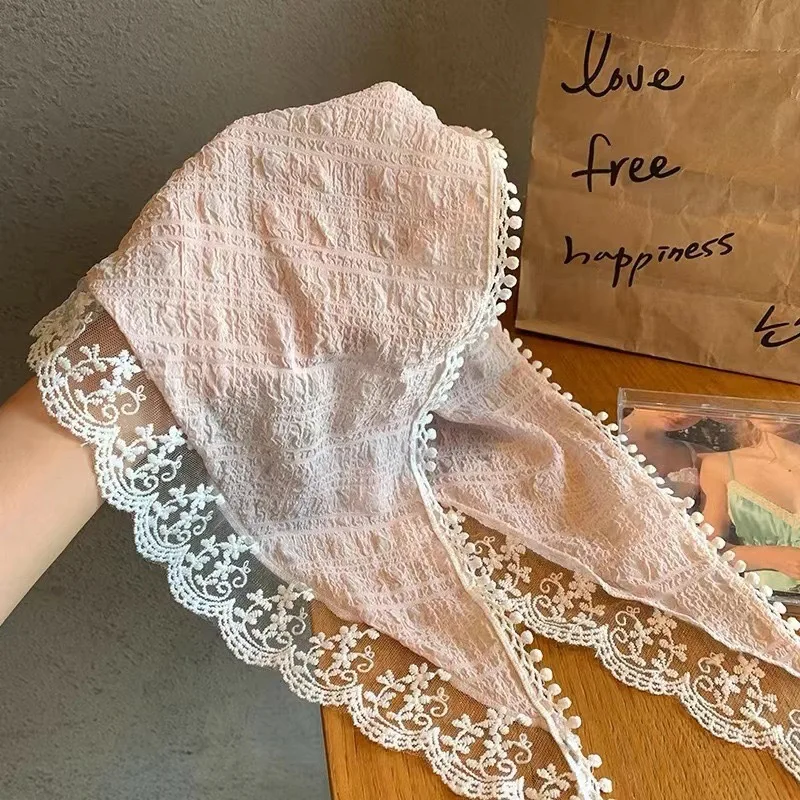 Mode Kanten Driehoek Hoofddoek Romantische Bloemen Kant Haar Sjaal Wraps Reizen Foto Hoofdband Haaraccessoires