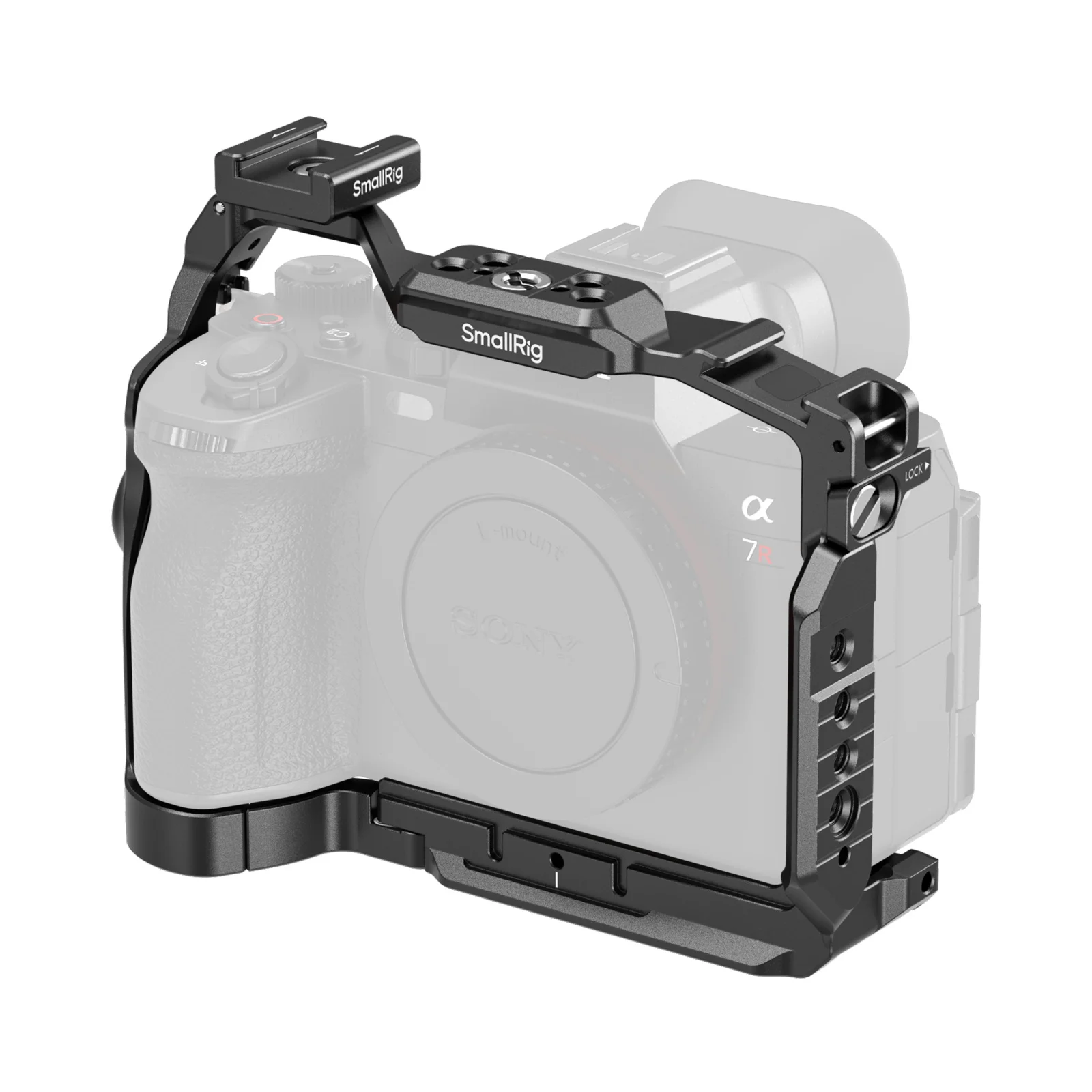 SmallRig A7R VI "HawkLock" Klatka z szybkim mocowaniem do Sony Alpha 7R VI z gwintem 1/4"-20 i zimną stopką do uchwytów, monitorów i mocowań 6702 — zdjęcie produktu 7