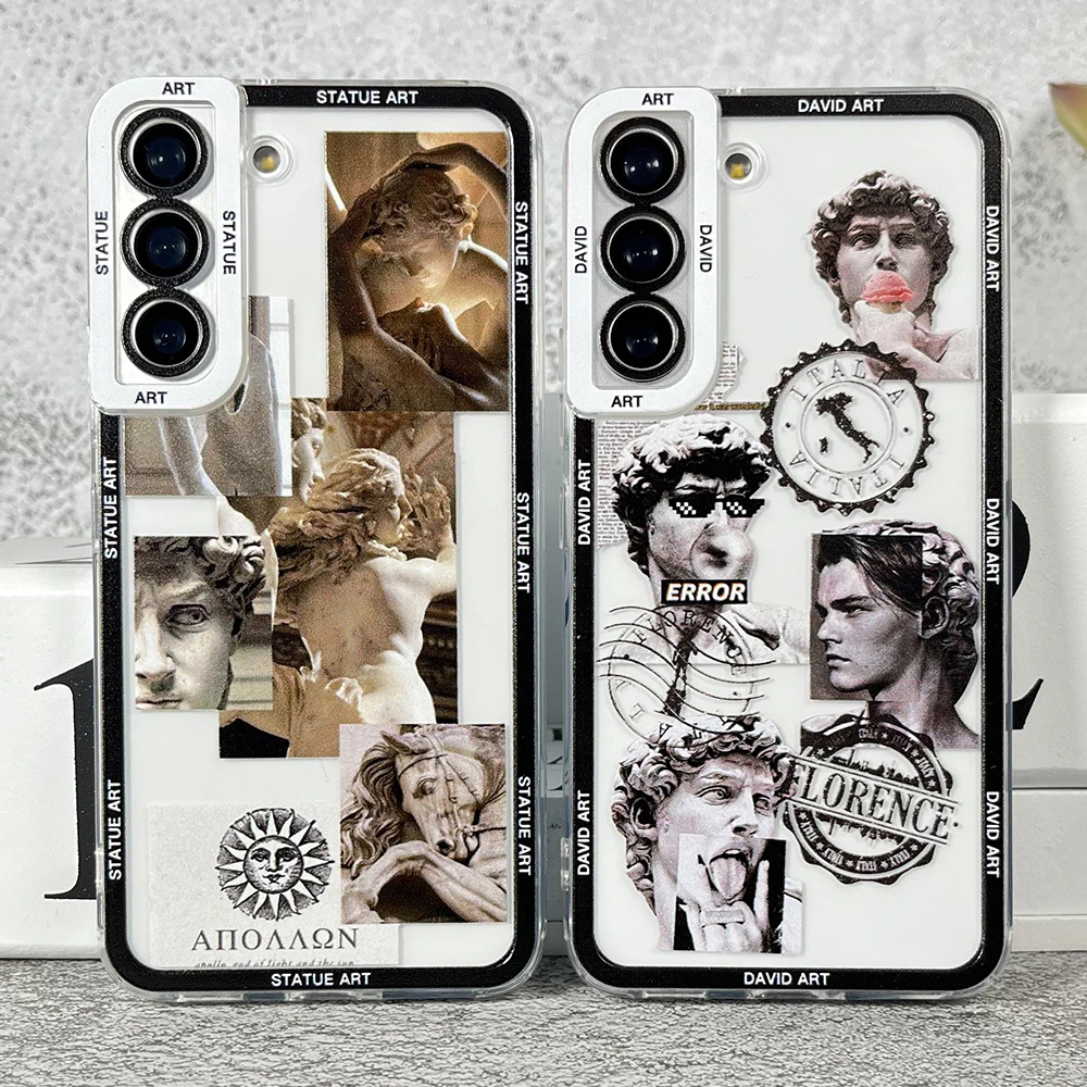 Case For Samsung Galaxy S20 S21 S22 S23 Plus FE Ultra A54 Soft Cover Art Aesthetics Puzzle