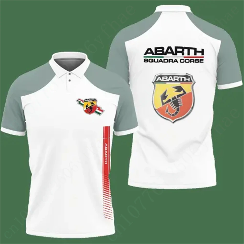 Abarth-unisex camiseta de manga curta para homens e mulheres, top de manga curta, estilo casual, estilo harajuku, roupas de golfe