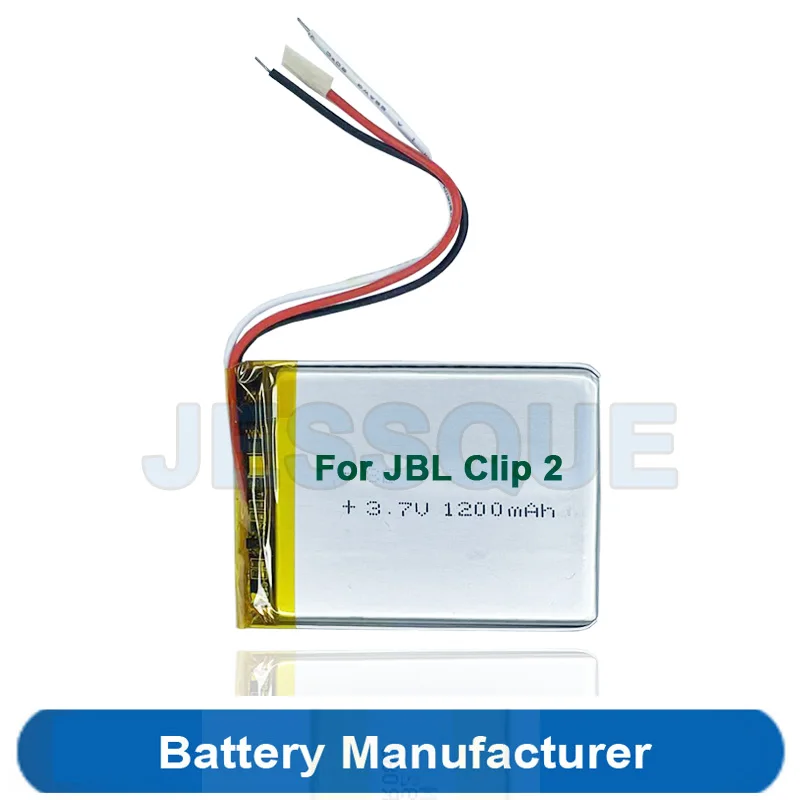 Original Replaces 1200mAh Speaker Battery For JBL Clip 2 Clip2 AN CLIP2BLKAM CS056US P04405201 GSP383555 Batterie AKKU