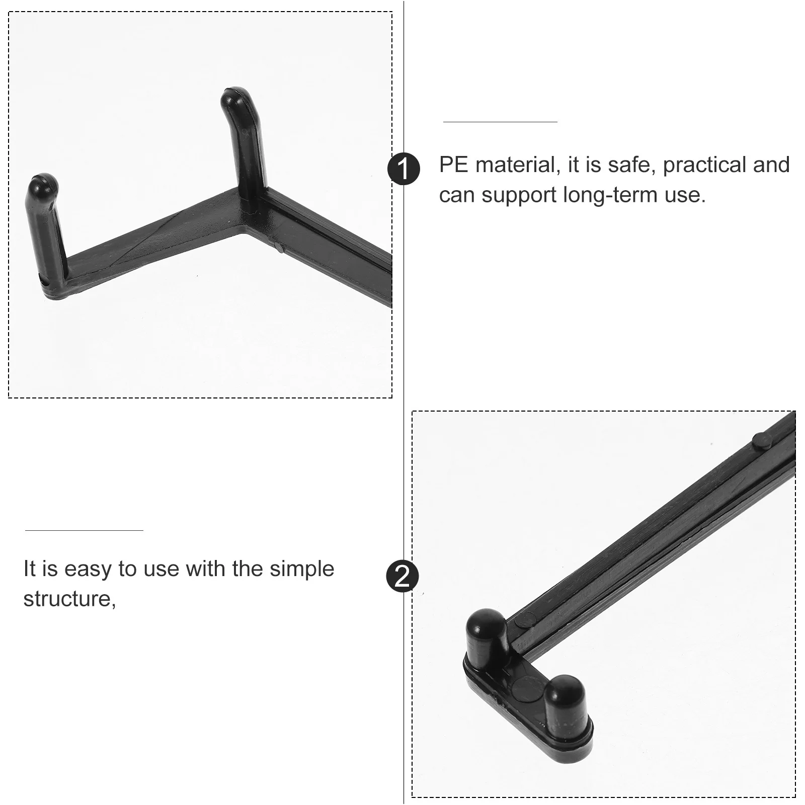 10 قطع من مشابك توزيع فرع النباتات السوداء لأشجار الفاكهة وأدوات تثبيت الحديقة وإطار ممتد قوي بين الرجلين