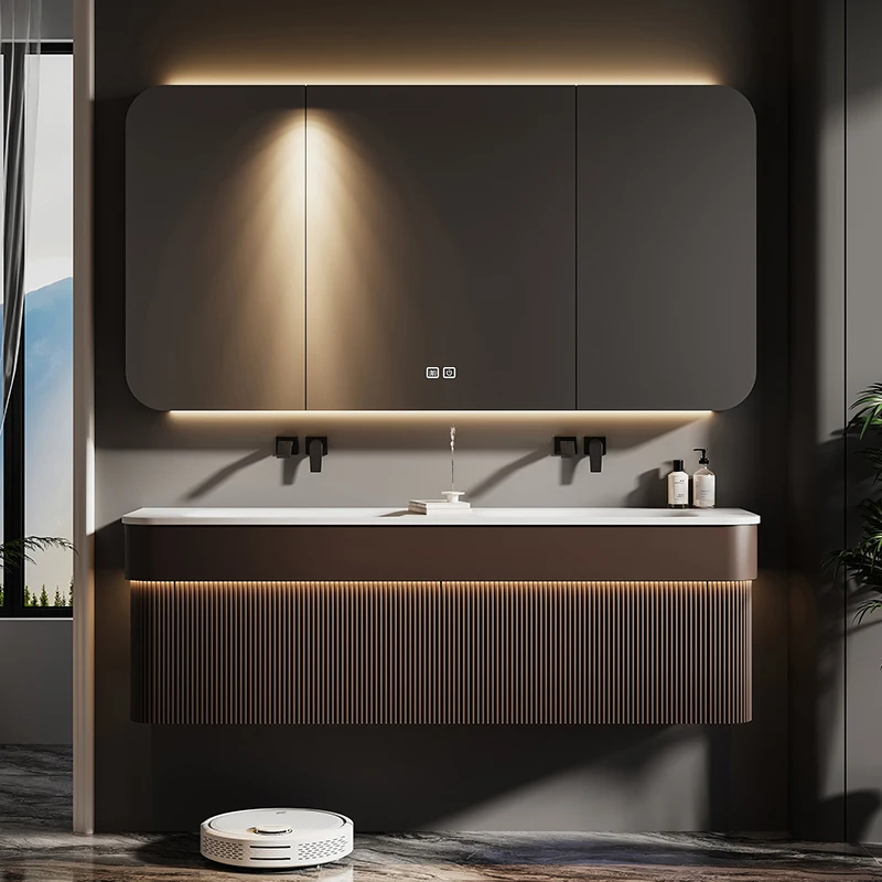 Bathroom Cabinet Italian Light Luxury Mirror Decorations Minimalist Cupboard Gadgets Display Partitions Archivadores Furniture
