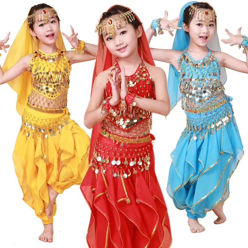 Vila& Yomi Girl\'s Dance Costumes Party Outfit Halloween Costumes Belly Dance Children Dancing Clothes