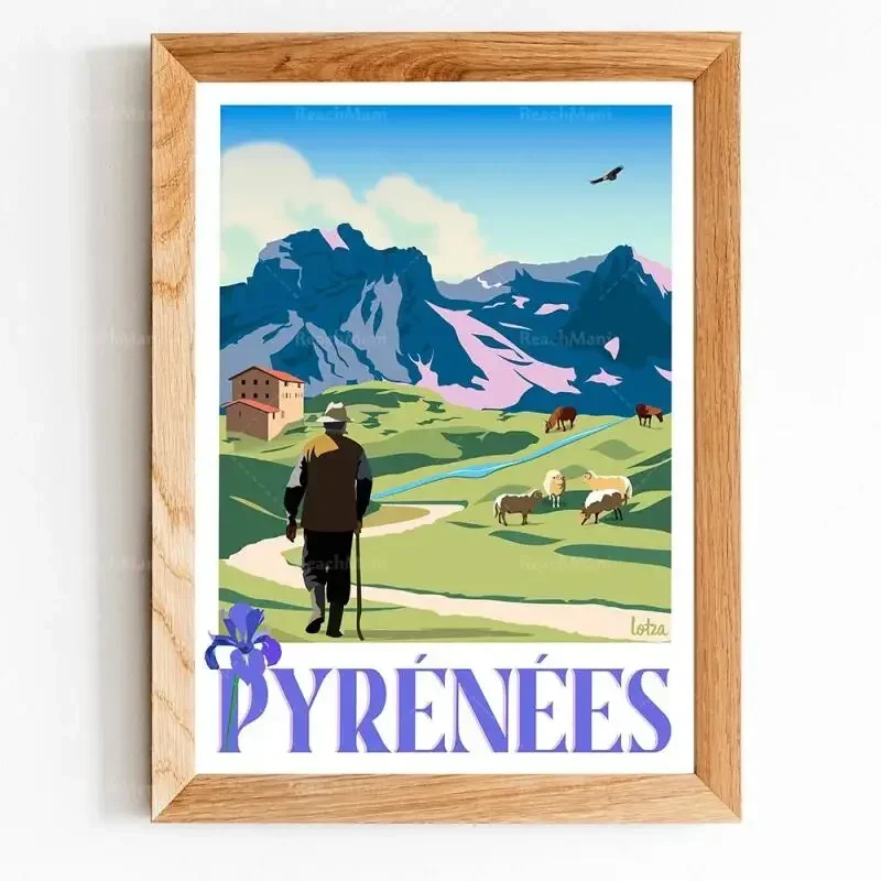 Pyrenees La Rochelle Charente-Maritimes Travel Royan - Ideal Beach Decor Canvas Painting for Home Decor