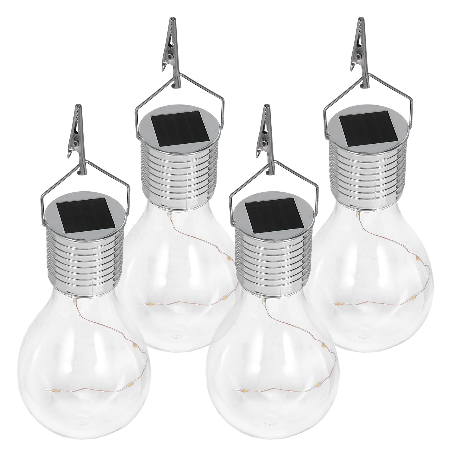 

4 Pcs Wire Lamp Eco Friendly LED Bulb Chandelier Led Light for Garden Patio Outdoor Solar Copper Wire Lamp Hanging Light