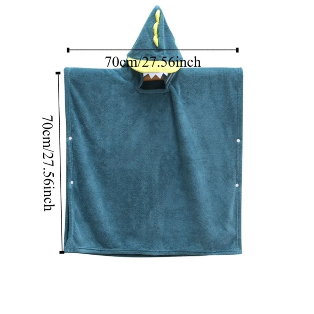 Multifunctionele cartoon babybadhanddoek, sneldrogend met hoed, cartoon mantelhanddoek, zachte absorberende babybadjas, slaapwikkel