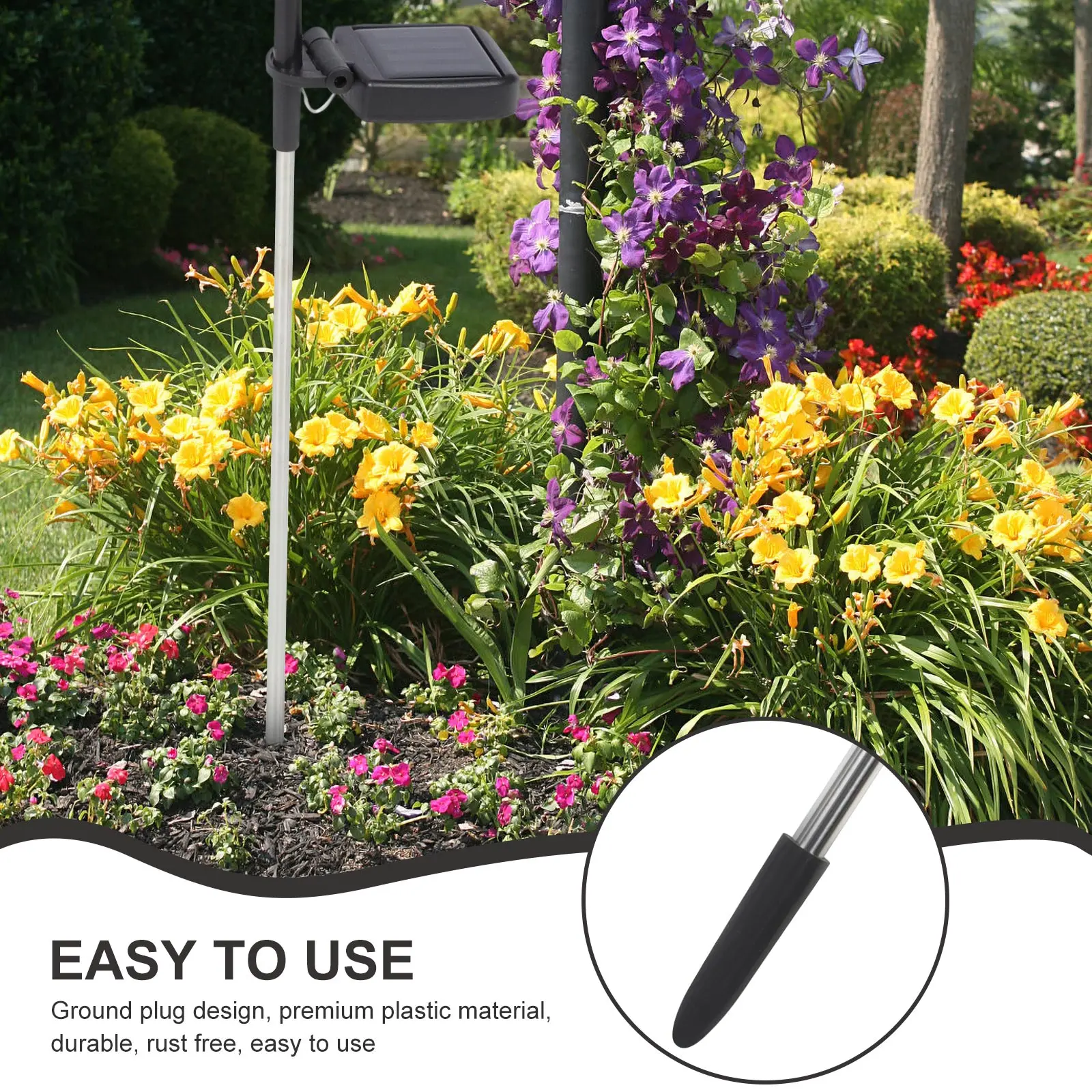

Snowman Decorative Light Solar Decoration Insert into The Ground Stick Plastic Garden Lamp