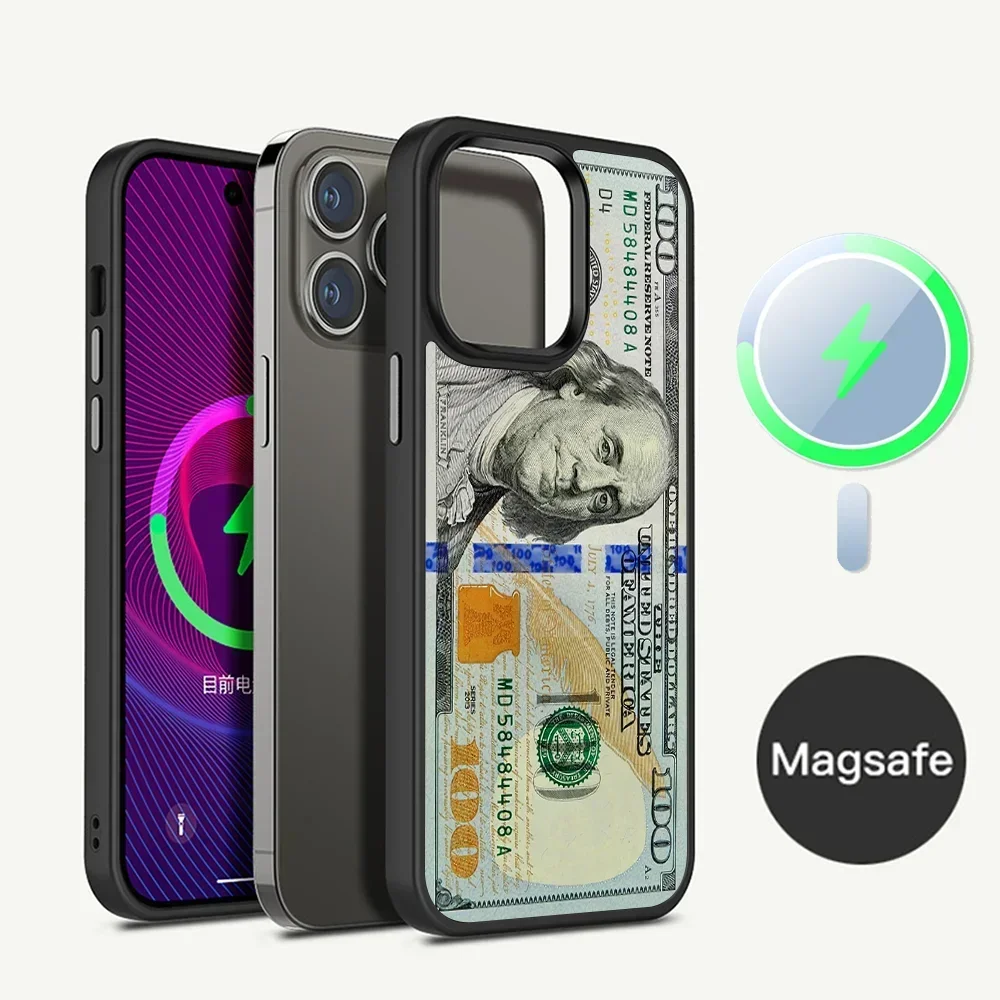 

Чехол для телефона Магнитный для iPhone 14 13 12 11 15 Pro Max Plus Mini Magsafe с функцией беспроводной зарядки