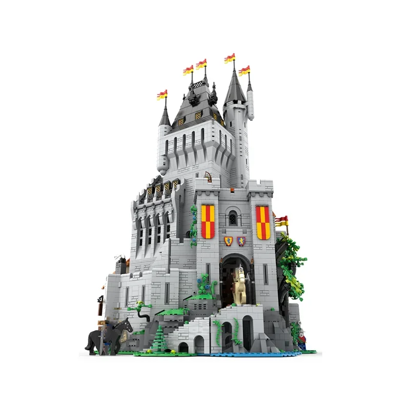 Moc Bouwstenen De Lion Knights' High Tower Technologie Modulaire Bakstenen Model Geschenken Kerst Speelgoed DIY Sets Montage