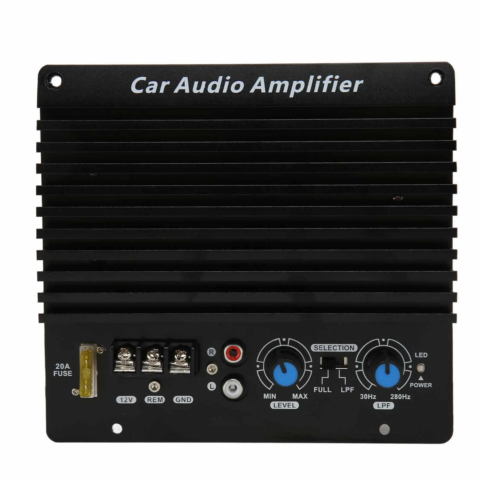 Placa Amplificadora para Automóvil de 12 V, Amplificador de Placa de Subwoofer de Aleación de Aluminio de Alta Potencia para Vehículo