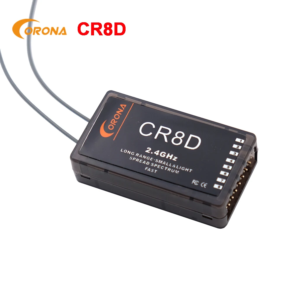 

Corona CR8D 2.4Ghz 8ch Receiver (V2 DSSS) Compatible With CT8J/ CT8F/ CT8Z Tx Module and RadioMaster Jumper Multi-Tx Transmitter