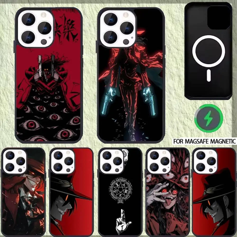 

Dark Anime Hellsing Alucard Phone Case For iPhone 17,16,15,14,13,12,Plus,Pro,Max For Magsafe Magnetic Wireless Charge