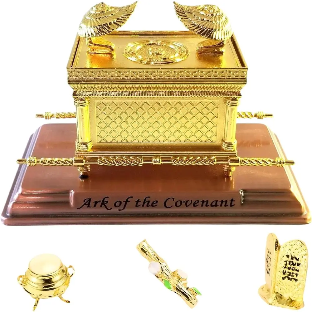 Ark o The Covenant el Replica - Biblical Tabernacle with 's Rod, Manna & Stone Tablets or Collect, Religious Decor, Bible Study（