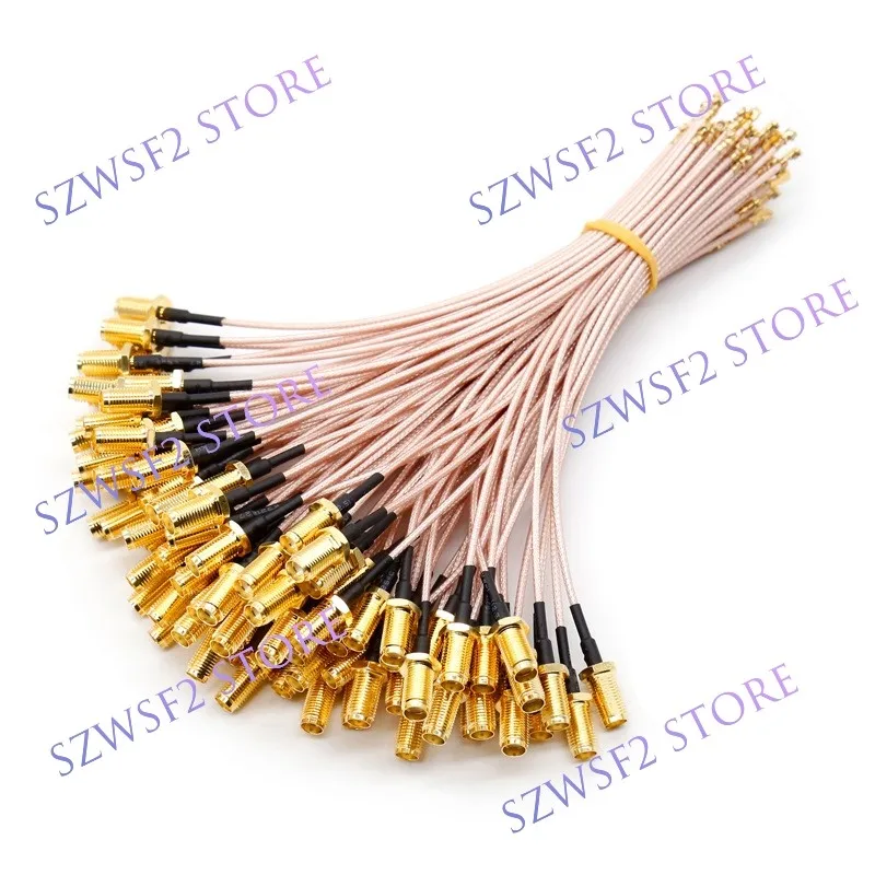 10/15/20cm Sma Female Connector (External Screw And Internal Hole) + Silver Plated Cable Coaxial Shielded Cable E2