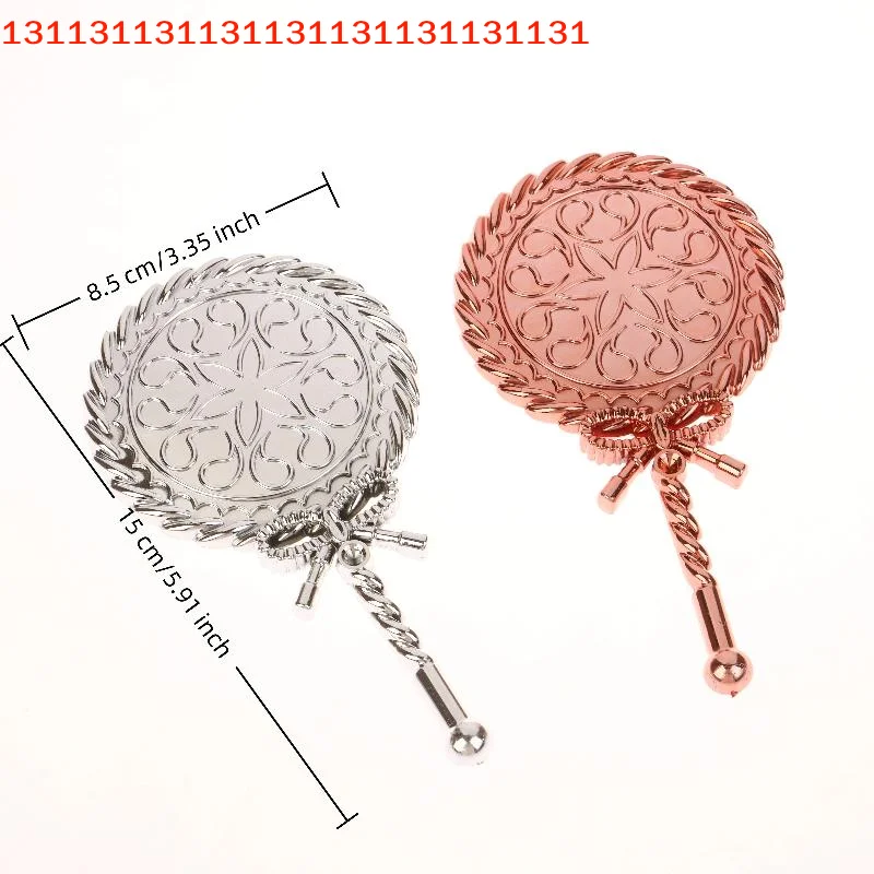 مرآة مكياج محمولة عتيقة، مستديرة لمستحضرات التجميل على الطراز الأوروبي، أداة تجميل يدوية للمحكمة القديمة النبيلة