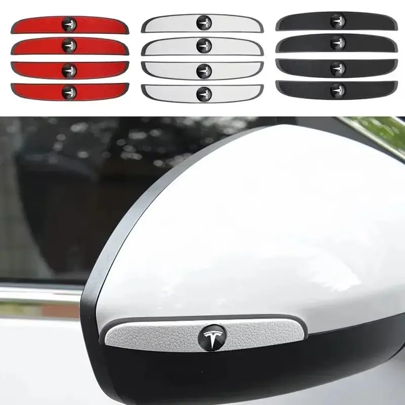 

for Tesla Car Rearview Mirror Door Side Anti-Collision Badge Stickers Model 3 Y S X Roadster P75D P85D P90D P100D Accessories
