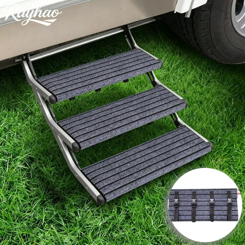 RV Step Stair Carpet for Outdoor Travel Camping Motorhome Step Doormat Heavy Duty Non-Slip Mat Protector Replacement Accessories