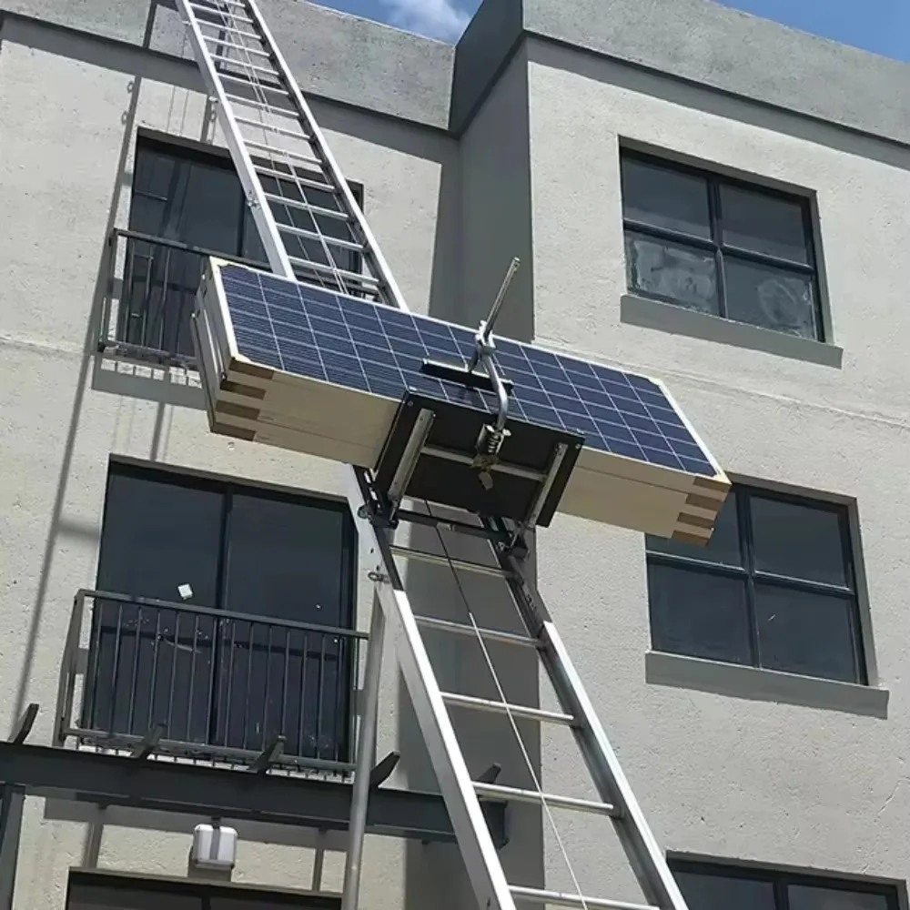 Solar Panel Lifter Automatic Roof Material Hoist for Solar Glass Door Window Tile Loading with Turning Function
