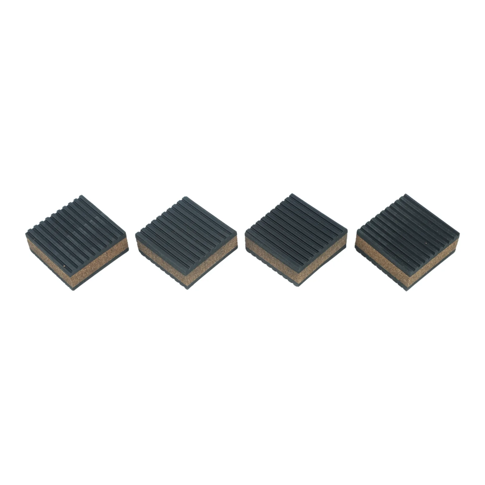 4pc Shock Absorbing Rubber Cork Mats for Noise Control and Stability in Home Appliances and Industrial Machines