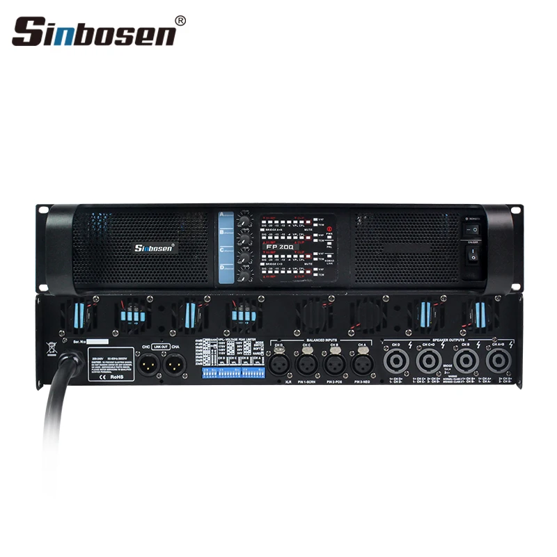 FP20000Q high power amplifier 4400W class TD  Switching Power Amplifier 4 channels for 18" speaker