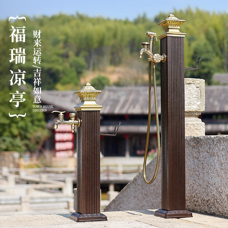 Outdoor column faucet scenic garden watering column water hydrant outdoor anti freezing and cracking water column