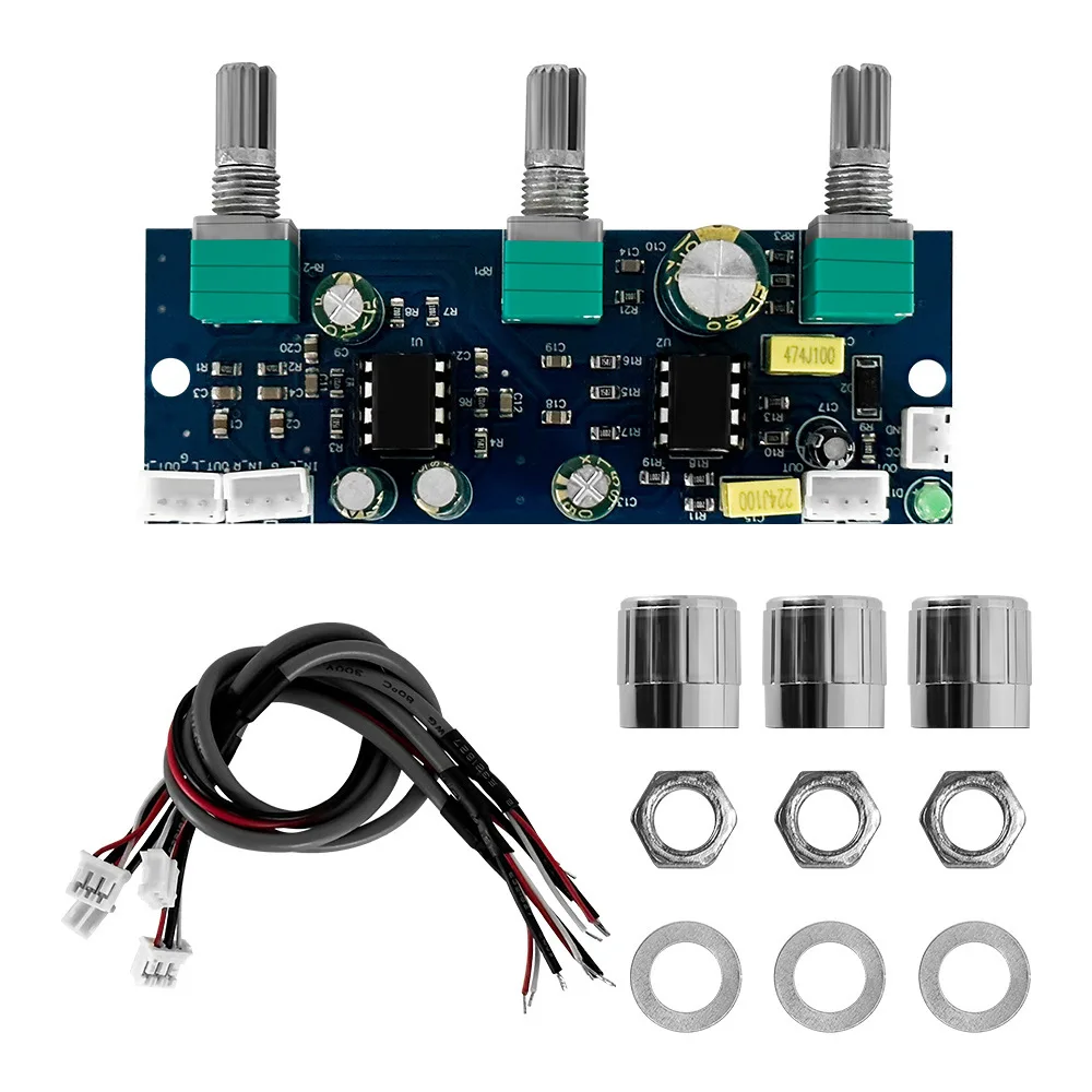 New 1 Set DIY Accessories NE5532 Subwoofer Preamp Control Board With Passive Bass Adjustment And Treble Filter Circuit