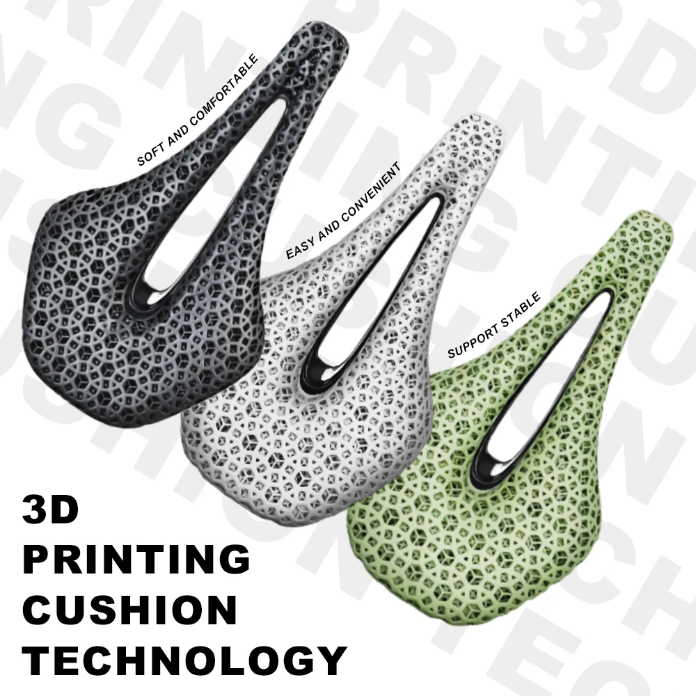 

Short Nose 3D Printed Saddle Hollow Breathable Bicycle Saddle Soft Lightweight MTB Cycling Road Bike 3D Saddle