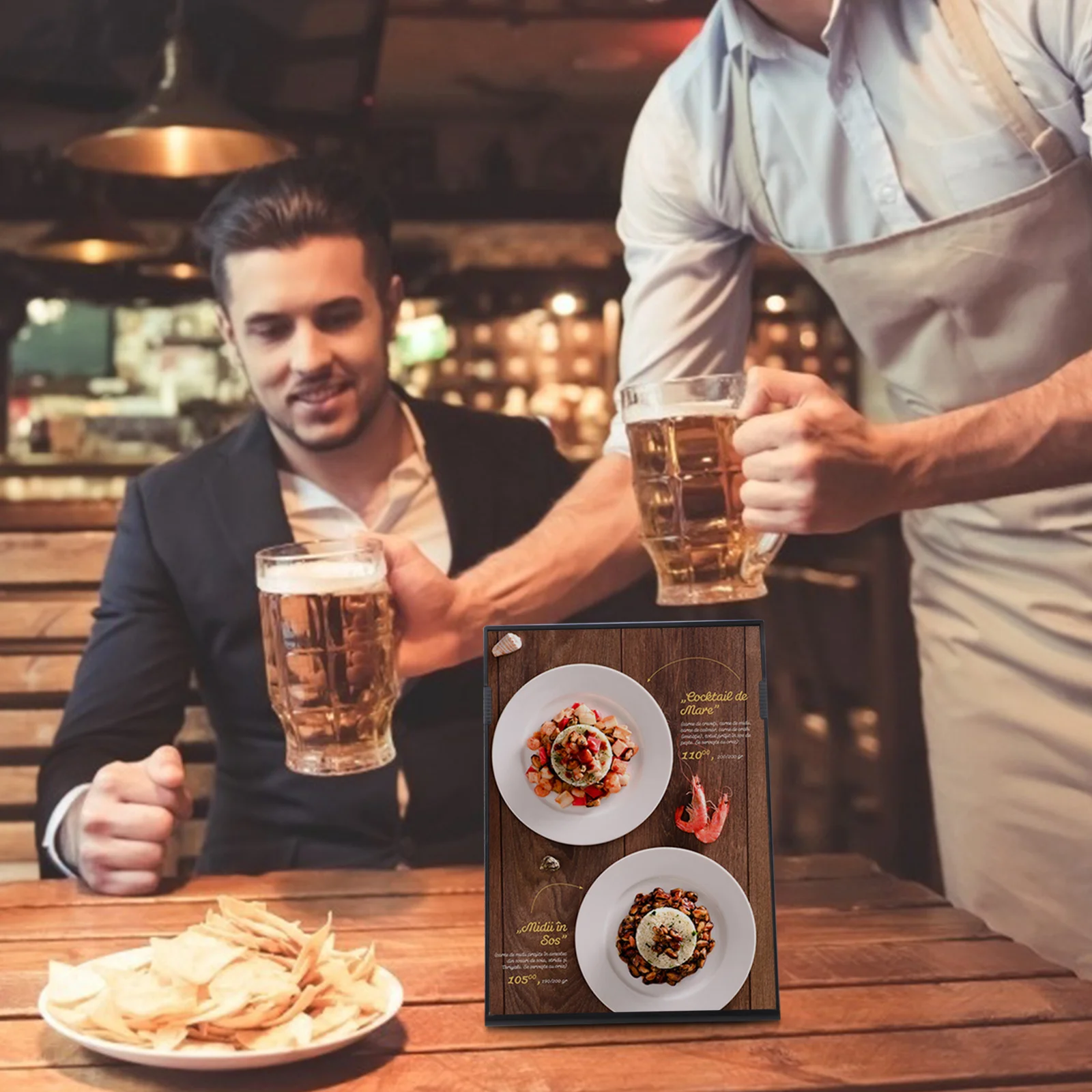 Schild Werbetafel Menü Preisschild Rack für Halter Desktop Note Clamp Kunststoff Racks Delicate