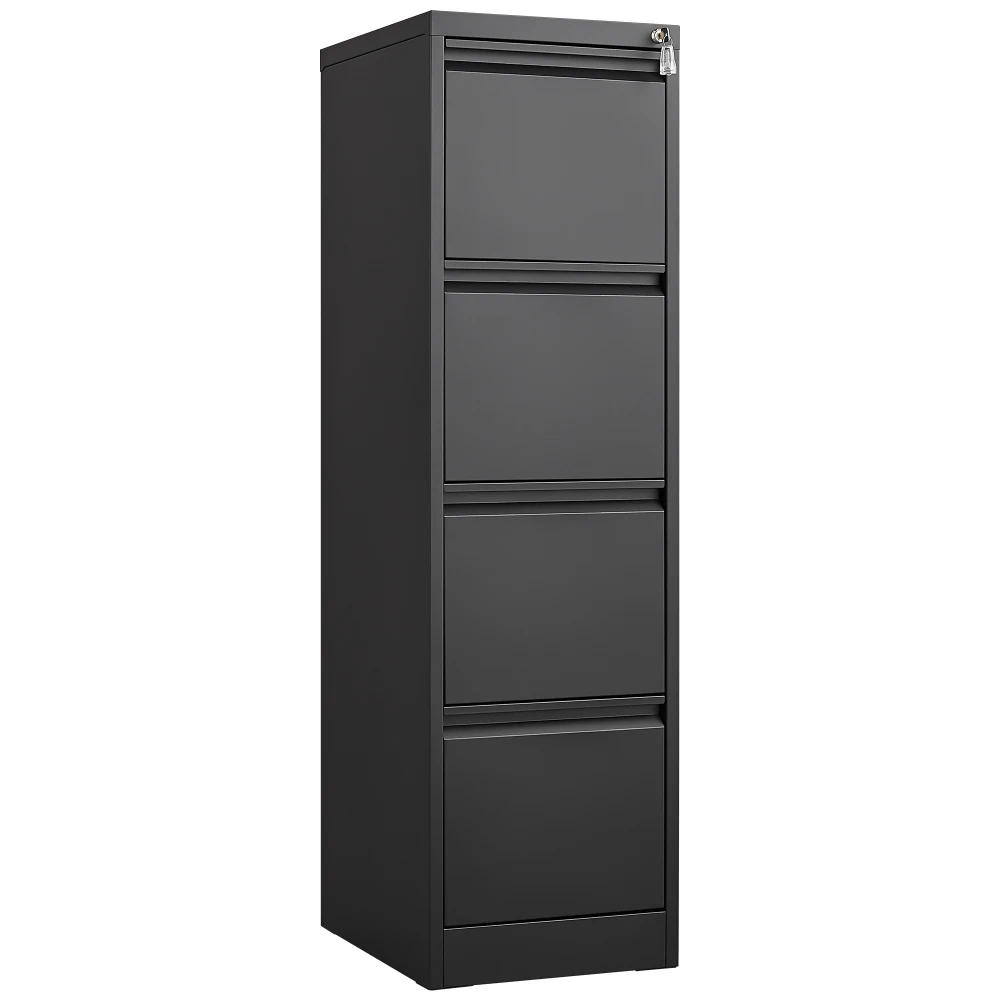 4 Drawer Vertical File Cabinet with Lock,Filing Cabinet, Metal Filing Cabinet for Home Office Organizer Storage Cabinet Letter