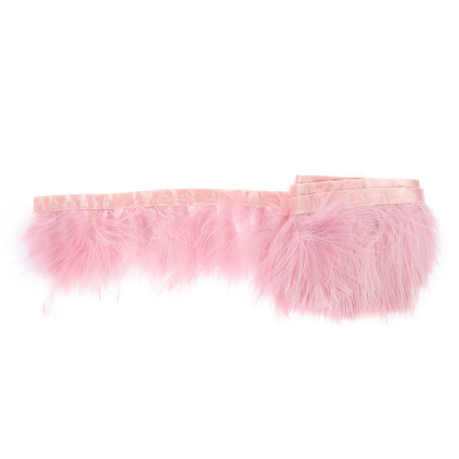 Ostrich- Trim Fluffy Belt Clothing Sewing Crafts Decoration with Satin Ribbon