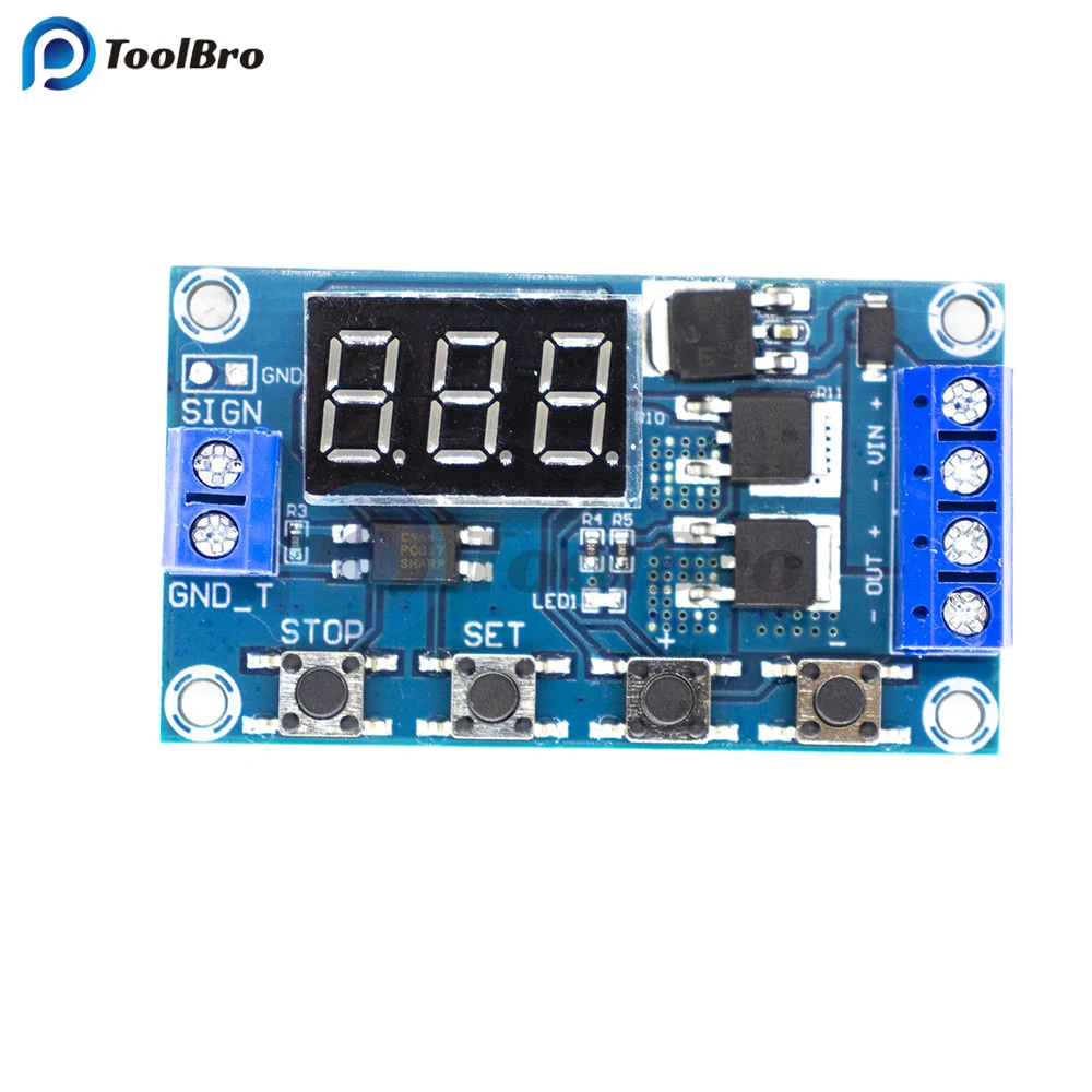 DC 5-36V Dual MOS LED Digital Time Delay Relay Trigger Cycle Timer Delay Switch Circuit Board Timing Control Module 12V 24V