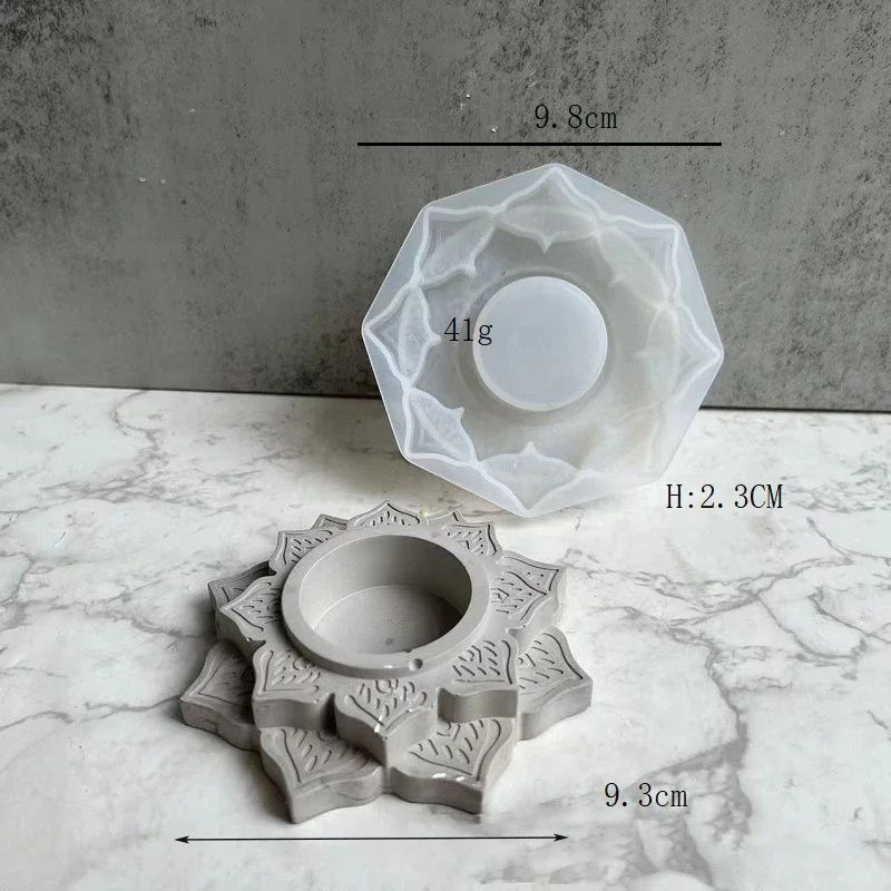 Concrete Candle Jar Silicone Moulds Round Succulent Flower Pot DIY Epoxy Resin Plaster Storage Box Planting Machine Production