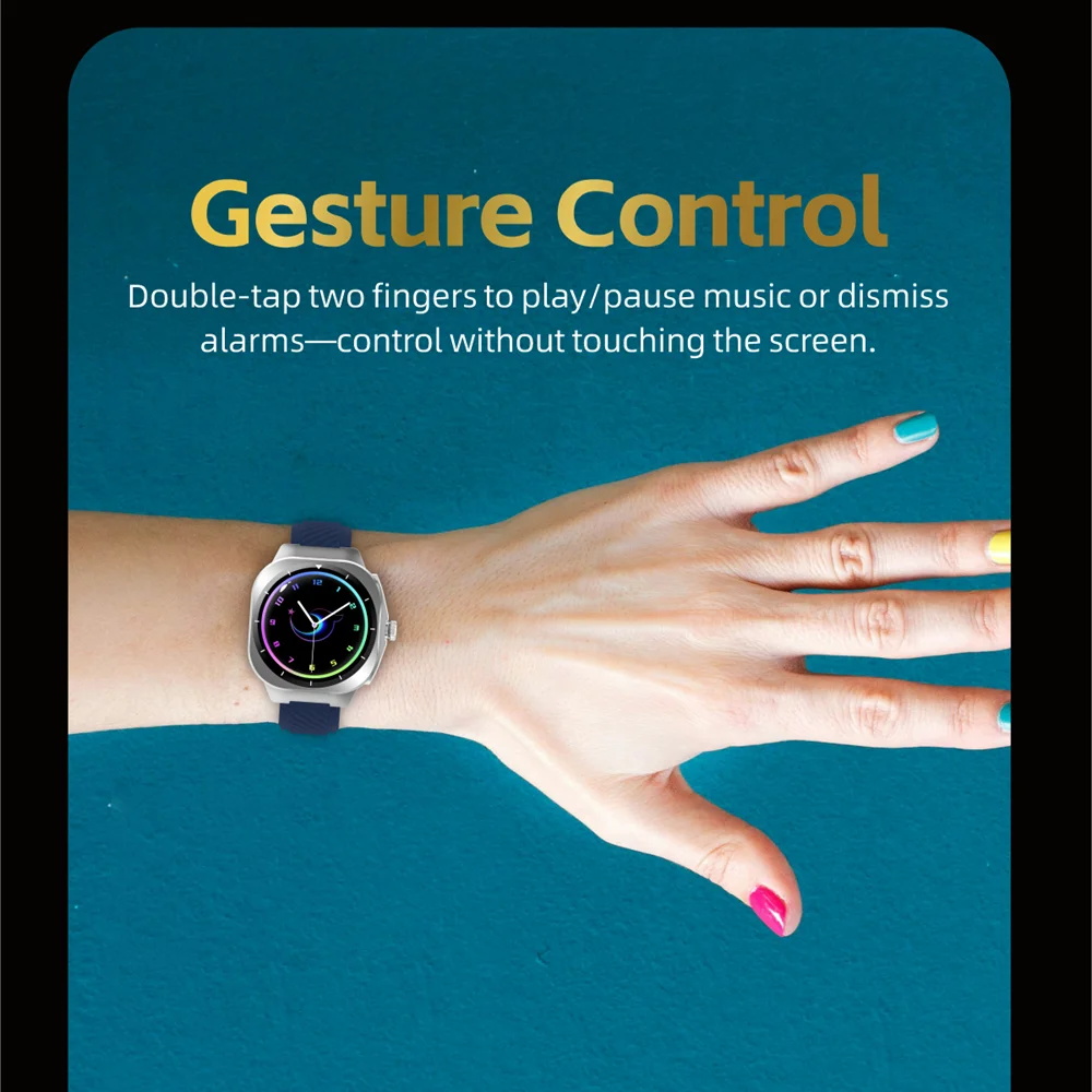 696 มิวสิค เมน วูแมน 2 in 1 หูฟังสมาร์ทวอทช์ ตัวเรือนโลหะ กันน้ำระดับ IP68 ควบคุมด้วยท่าทาง นาฬิกาออกกำลังกาย วัดอัตราการเต้นของหัวใจ ชุดหูฟังสมาร์ทวอทช์