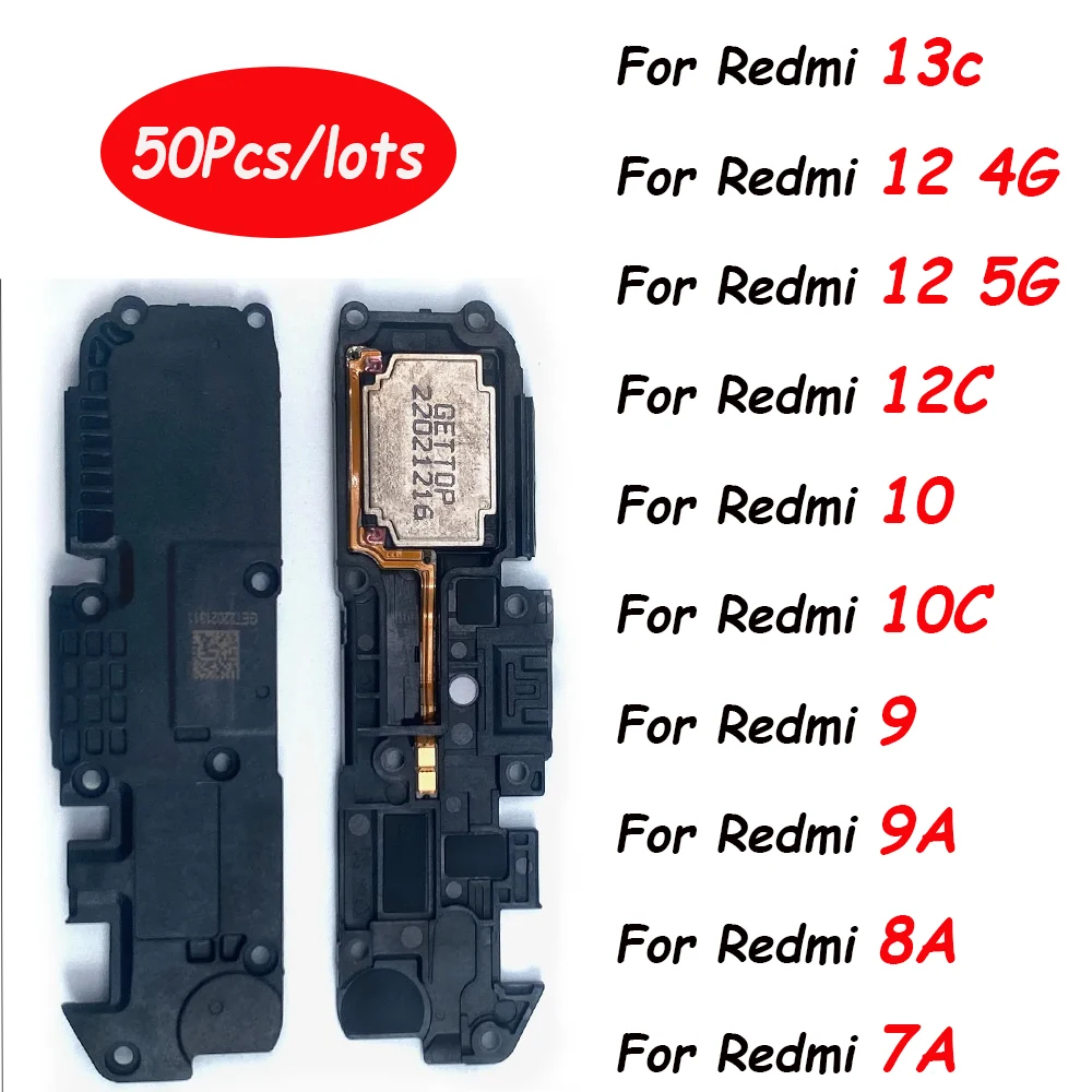 

50Pcs，New For Xiaomi Redmi 10 10C 9T 9A 9C 9 8A 8 7A 7 A1 A1 Plus 12 13C 4G 10 Prime Loud Speaker Buzzer Ringer Loudspeaker