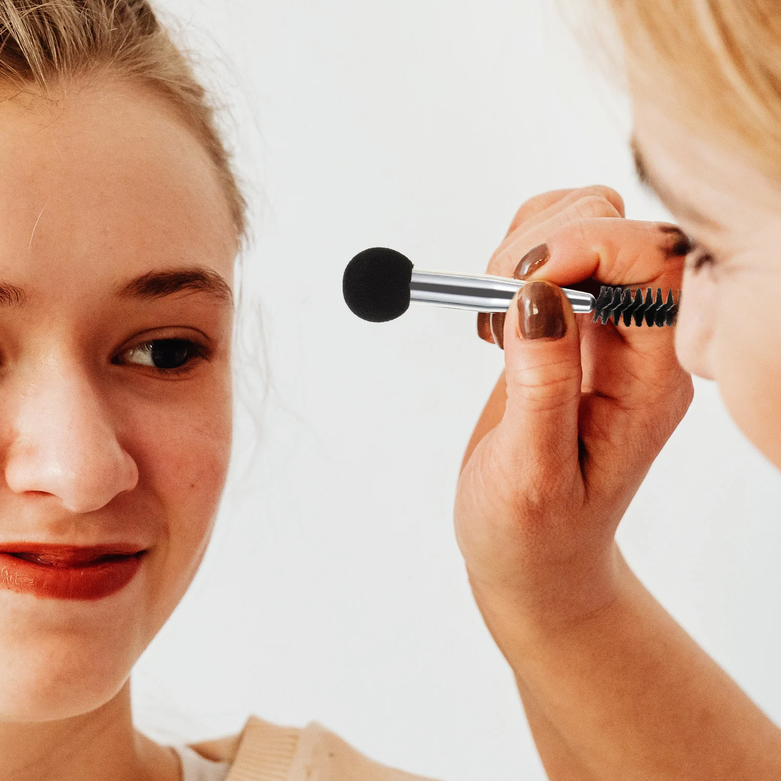 6 pezzi pennello in spugna per trucco a doppia testa applicatore per ciglia per sopracciglia set di strumenti per trucco a doppia estremità pennello per sopracciglia spugna per trucco