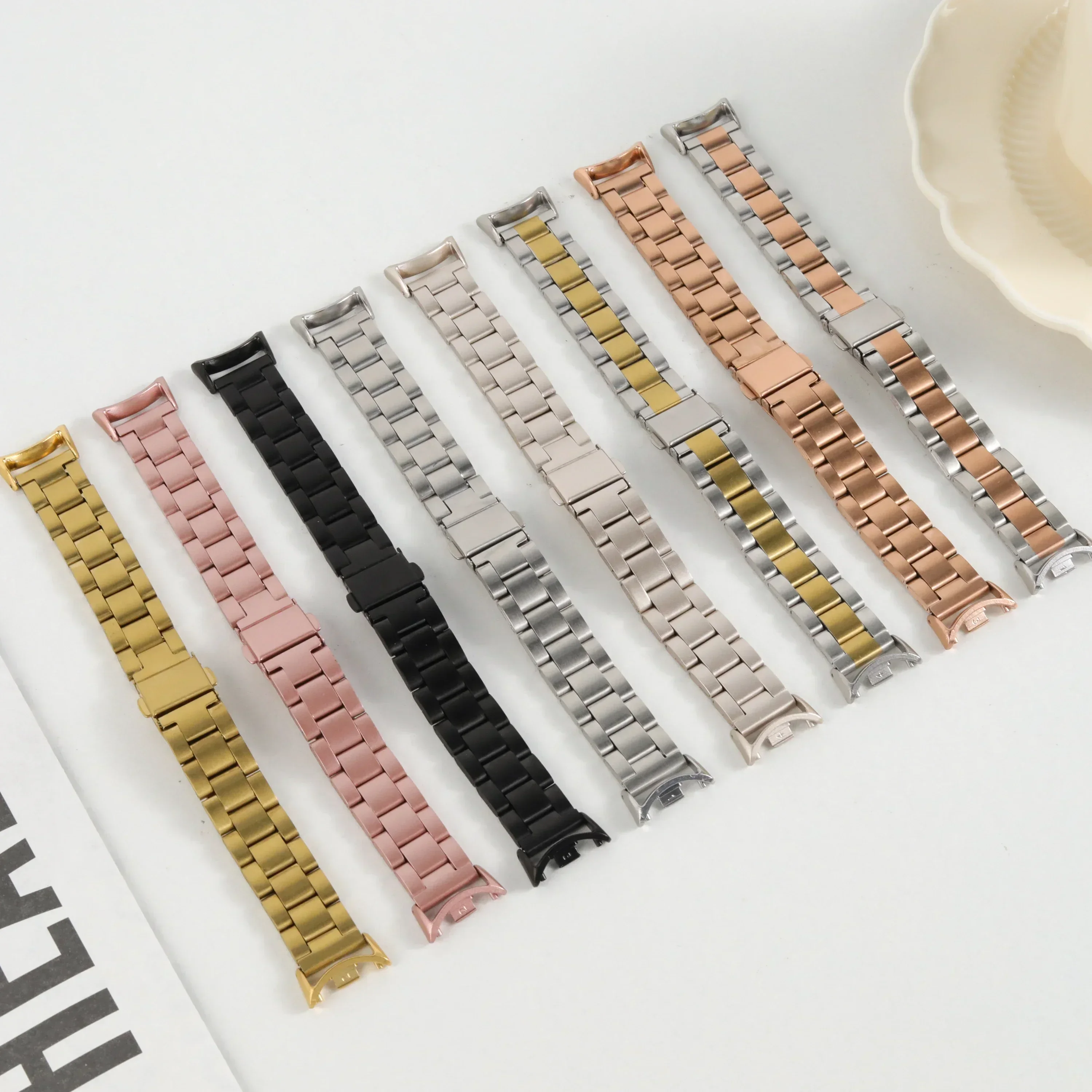 Edelstahl-Uhrenarmband für Xiaomi Mi Band 10 9 8 Zubehör Edelstahl-Armband Xiaomi Smart Band 10 9 8 Metall Correa Armband – Detail 7