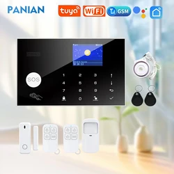 Tuya Wifi Security Alarm System with 433MHz Wireless anti-theft alarm Intrusion Alarm Central alarm Smart Life With Alexa