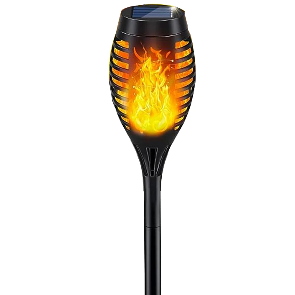 Lampe solaire d\'extérieur en forme de flamme vacillante, imperméable, luminaire décoratif, idéal pour un jardin, un sentier ou une cour